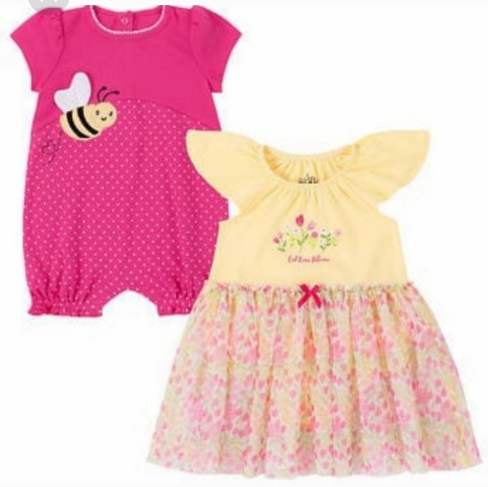 Kid's Headquarters Infant Romper Set, Bee